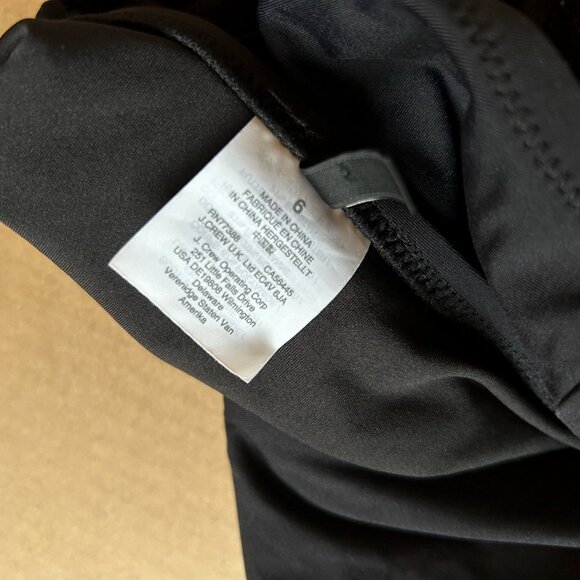 NWOT - J.Crew Women's BLACK Cross-back Bandeau Swimsuit - SIZE 6 LONG TORSO - Picture 5 of 7